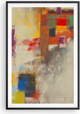 Produktbild von Gerahmtes Poster - Schwarzer Rahmen - Abstraktion die Farben modern - 61x91,5 cm - Wand Bild - Wanddeko - Wandbilder - Wandposter - Bilderrahmen - Bilder - Kunstdruck - Wandbild - P2BPA61x91-4176