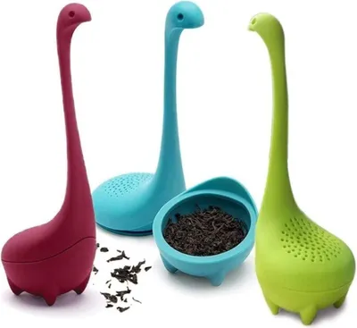 Produktbild von Tee-Ei-Set Teesieb Mit Langem Griff Nacken Süßer Dinosaurier Loseblatt Tee-Ei 3tlg