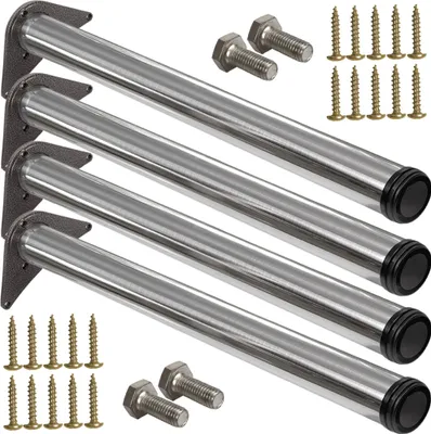 Produktbild von 4 EDELSTAHL Tischbeine SET Ø 60 mm Tischbein Tischfüße SCHWARZ Tischfuß 4 HÖHEN(ECHT EDELSTAHL,71 CM (710 mm)