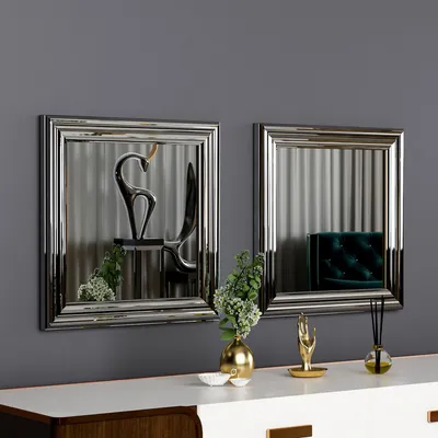Immagine prodotto di Ortovero - Specchio, 40x40h cm Argento, Modulabile