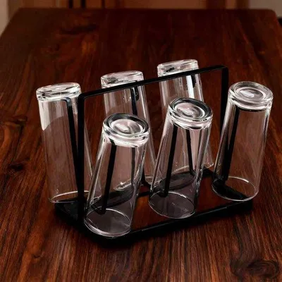 Produktbild von Metallenes Trinkbecherhalter mit 6 Haken für Küche und Esszimmer