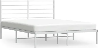 Obrázek produktu pro vidaXL Postel s čelem kovová bílá 120x190 cm