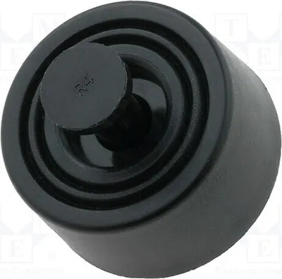 Obrázok produktu pre 10 kusov rýchlo montovateľných pätiek: šírka 30 mm, farba: čierna, priemer otvoru: 10,2 mm, materiál: polyetylén, výška: 28 mm, určené pre nožičky