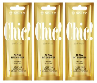 Productafbeelding van Soleo Chic! bruiningsversneller met gouddeeltjes 3 stuks