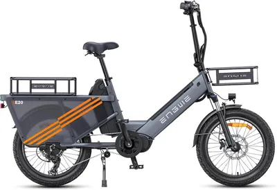 Produktbild von ENGWE LE20 Cargo E Bike mit kindersitz für Erwachsene Ebike 250W 100Nm Mittelmotor E-BikeAPPElektrofahrrad 48V 38.4AH Akku 180KM E-Hollandräder Grau