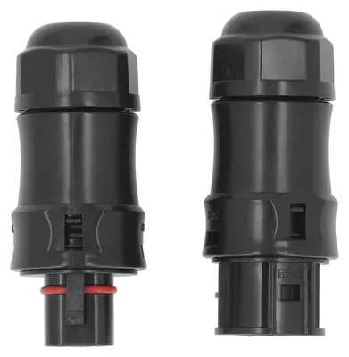 Produktbild von 2 Stück wasserdichter Stromanschluss, 3-polig, temperaturbeständig, Mikro-Verpolungsbuchse, 500 V
