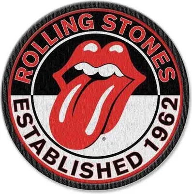 Image de The Rolling Stones - Taille standard - Patch "Est. 1962", tissu tissé RO10677 (taille unique) (Noir/Blanc/Rouge)
