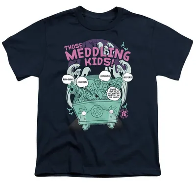 Image de T-shirt pour enfants Scooby Doo - "Intrus depuis 1969" (TV36461) (taille 140-146) (bleu marine)