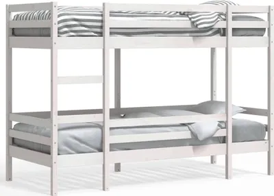 Obrázek produktu pro vidaXL Patrová postel bílá 90x190 cm Borovicový masiv