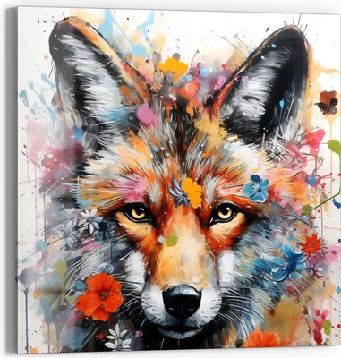 Produktbild von DEQOART Glasbild Echtglas 30x30 cm 'Frühlingsfuchsflor' Wandbild Bild modern Deko