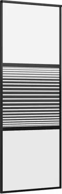 Produktbild von vidaXL Glastür 76 x 2 x 205 cm Aluminium Schwarz