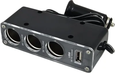 Obrázok produktu pre Rozdvojka autozapalovača 3x +1xUSB 0,5A 12-24V/5V SA023