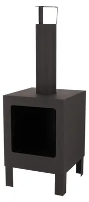 Image de Cheminée d'extérieur - Noir - L 38,1 x P 38 x H 104,5 cm