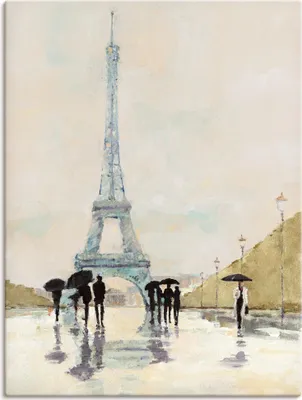 Produktbild von ARTland Leinwandbild April in Paris Größe: 90x120 cm
