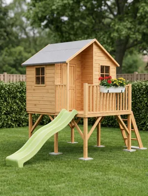 Produktbild von Kinderspielhaus Spielhaus Holz-Gartenhaus Spielhütte Kinder #3993