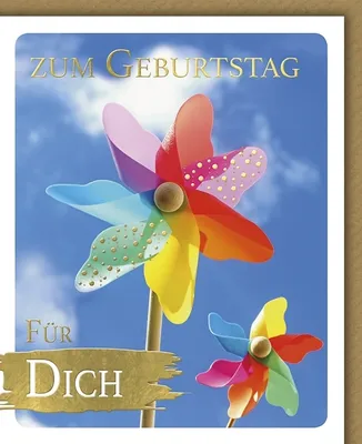 Produktbild von Geburtstag - Glückwunschkarte im Format 11,5 x 13,5 cm mit Umschlag