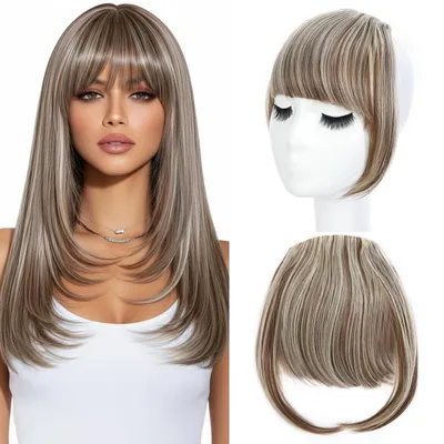 Produktbild von Clip-in-Pony synthetisch französisch mit Haarclip Ingwerbraun Blondierung