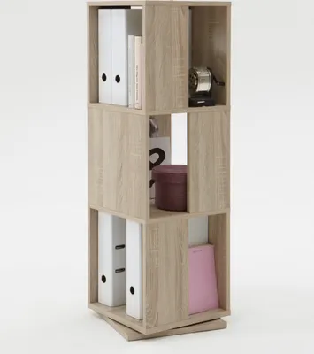 Produktbild von FMD furniture 291-001 Drehregal in Nachbildung Sonoma Eiche Nachbildung, Maße ca. 34 x 108 x 34 cm (BxHxT)