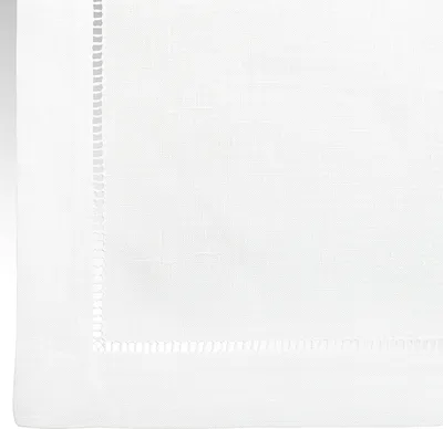 Produktbild von PADUA Serviette, weiß 40x40cm 100% Leinen, mit 3 cm Rand und Holsaum