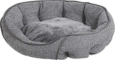 Produktbild von BELIANI Tierbett Grau 60x50 cm Kuschelig Oval Modern für kleine und mittlere Hunde Katzen