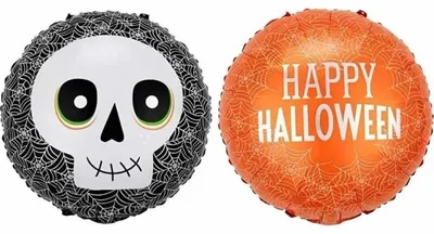 Produktbild von Folienballon "Schädel", Happy Halloween, 46 cm - Godan