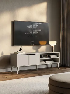 Produktbild von TV-Schrank NORDI - 160 cm, RTV Schrank, Fernsehschran, Medienmöbel (Kaschmir)