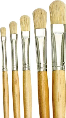 Produktbild von VBS Katzenzungenpinsel Set 5 Stück 4 bis 20 cm für Malerei und Kunstprojekte