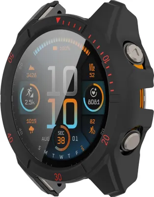 Produktbild von INF Schutzhülle für Garmin Fenix 8 Uhr Schwarz+Rot 47 MM