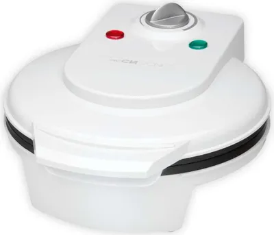 Produktbild von Clatronic Waffeleisen mit ca. Ø 18 cm Backfläche | Herzform | mit stufenlos einstellbaren Bräunungsgrad & 2 Kontrollleuchten | 1200W | WA 3491 weiß