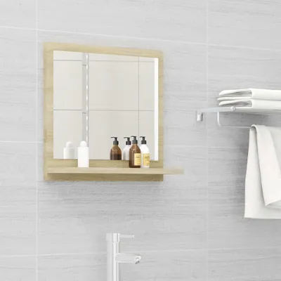 Produktbild von "2026 Promotion" Badspiegel Sonoma-Eiche 40x10,5x37 cm Holzwerkstoff - Badezimmer CC27057
