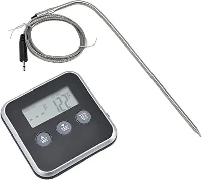 Produktbild von Topincn Cooking Thermometer, 3 spalte Modi, intelligenter digitaler Grill häufig verwendetes Grillbacken (schwarz)