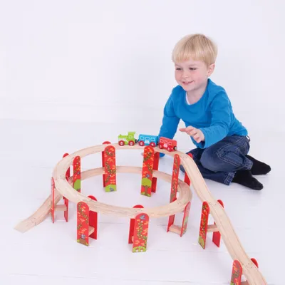 Productafbeelding van Bigjigs Rail, meerlaags treinbaan set