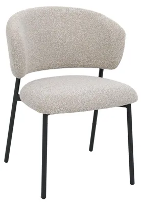Productafbeelding van Eetkamerstoel Feya Beige/Zwart - Giga Meubel- Set van 2
