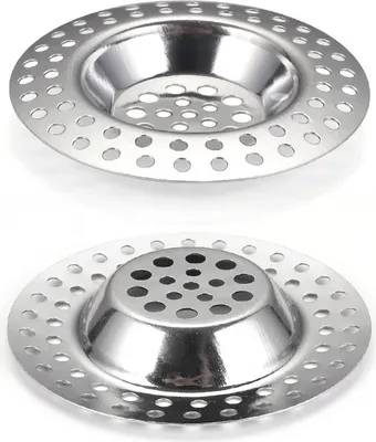 Produktbild von INF Edelstahl Bodenablaufsieb, Spülbeckensieb Haarsieb (4er Pack) Modell 3