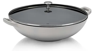 Obrázek produktu pro Wok litinový s poklicí CALIDO 36 cm šedá