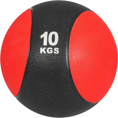 Produktbild von GORILLA SPORTS® Medizinball - 10kg Gewichte, mit griffiger Oberfläche, aus Gummi, Rot - Slam Ball, Gewichtsball, Trainingsball, Slamball