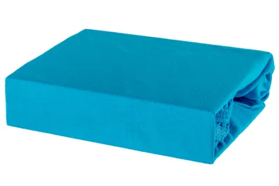 Produktbild von Bettlaken Spannbettlaken Laken aus Baumwolle 100% Jersey – 80x160 Turkis