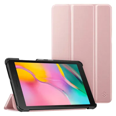 Produktbild von Fintie Hülle für Samsung Galaxy Tab A 8.0 SM-T290/T295 2019 - Ultra Schlank Kunstleder Schutzhülle Cover Case mit Standfunktion für Samsung Galaxy Tab A 8.0 Zoll 2019 Tablet, Roségold