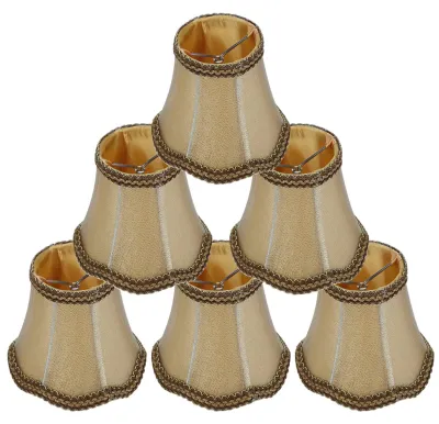 6er Set Lampenschirme Clip-On, Stoff, für E14, 13x12x8 cm