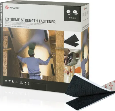 Immagine prodotto di VELCRO® Extreme Strength Fastener 25m nastro a gancio 25m nastro ad anello, gancio e anello 50mm nero