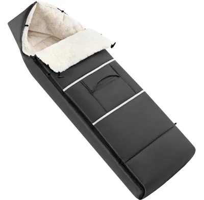 Produktbild von Navaris Kinderwagen Fußsack Grau Footmuff Universal Winter Buggy warm
