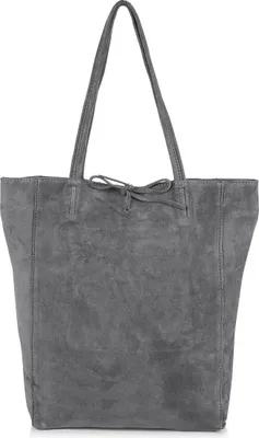 Image de Sac à main italien en cuir pour femme, format A4, gris