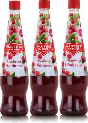 Produktbild von Mautner Getränkesirup Himbeere 0,7L - Softdrink, Cocktails (3er Pack)
