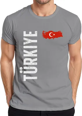 Zdjęcie produktu dla Koszulka męska Turkey Flag Football Fan World Cup 2026, szary, L