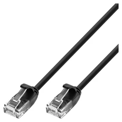 Obrázok produktu pre WP Europe Cat.6A U/UTP Slim LSZH RJ-45 AWG28/7 500 MHz 0,5 m patch kábel, čierny