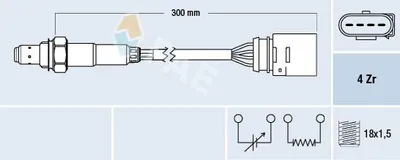 Produktbild von FAE Lambdasonde für VW POLO (9N) 77197