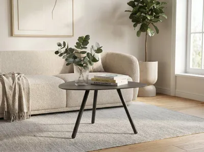 Produktbild von Couchtisch >Mira 3< aus Metall, in anthrazit - 60x35x60 (BxHxT)