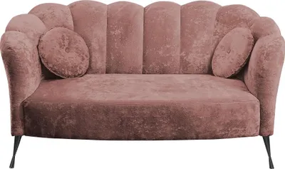 Obrázok produktu pre Štýlová pohovka KOHANA - ružová / čierne nožičky