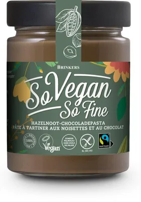Immagine prodotto di So Vegan So Fine pasta alla nocciola 270g – vegan, senza zucchero, senza glutine, cremosa