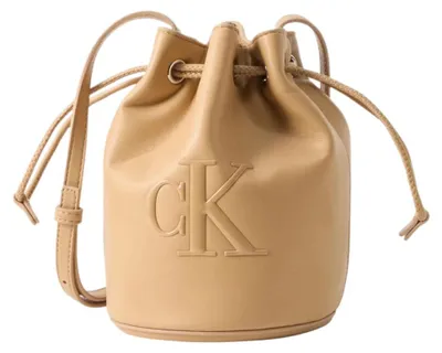 Produktbild von Calvin Klein BOLD CK SMALL BUCKET BAG Damen Tasche Beige : Größe - UNICA Größe: UNICA
